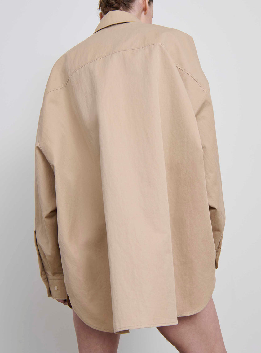 Drill Shirt Dress Mini